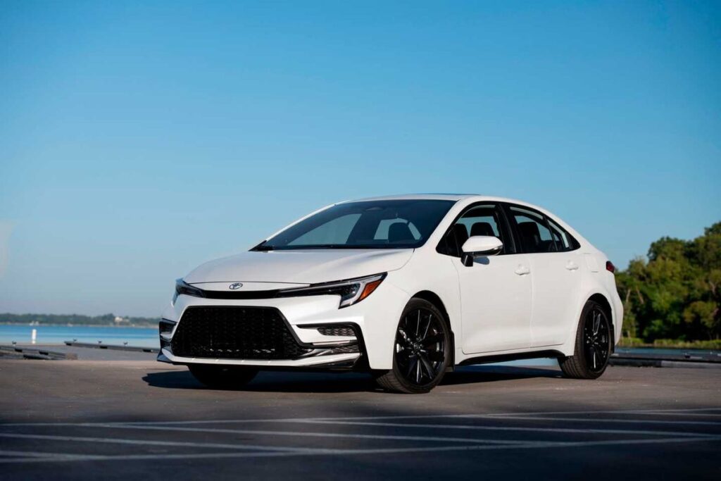 White Economy car for rent in LA