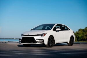 White Economy car for rent in LA